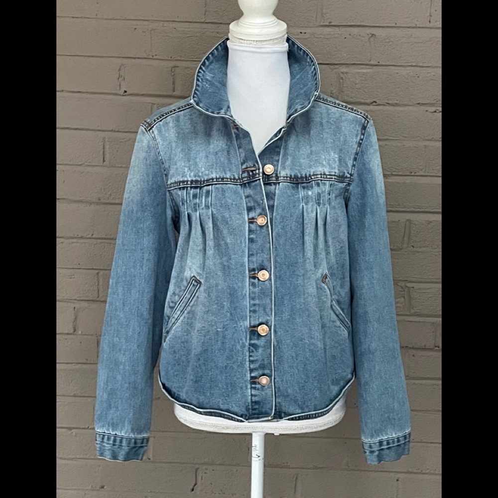 Kenzie Fringed back Full Jean Jacket S - Picture 6 of 14